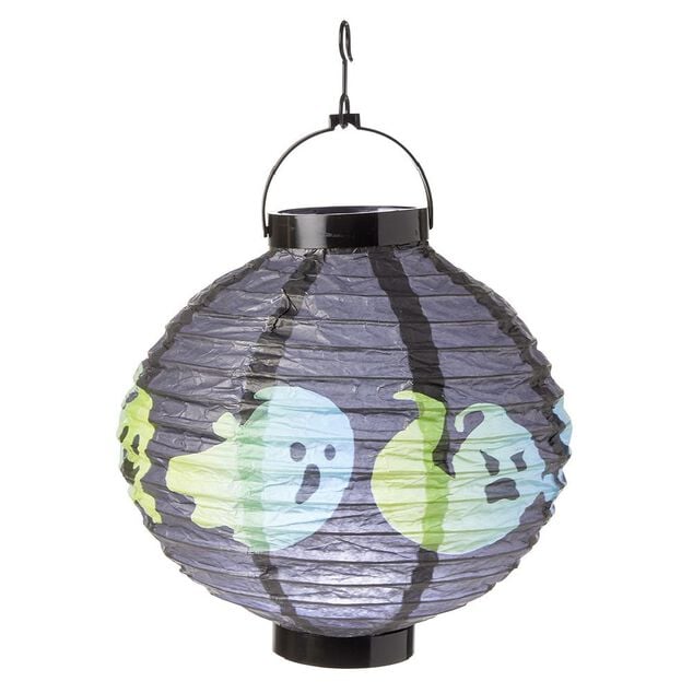 Lanterne lumineuse Halloween &agrave; suspendre &Oslash;20xH22cm (2 mod&egrave;les)
