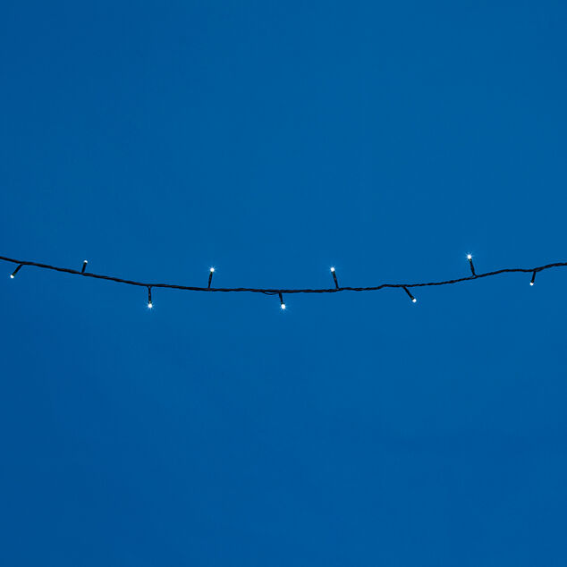 Guirlande &eacute;lectrique Solaire 50 Led Blanc froid clignotant 4,9 m