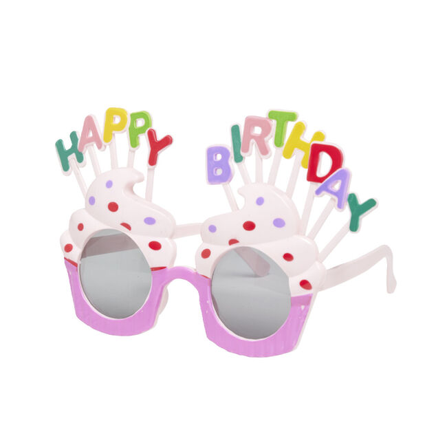 Lunettes anniversaire Happy Birthday cupcake