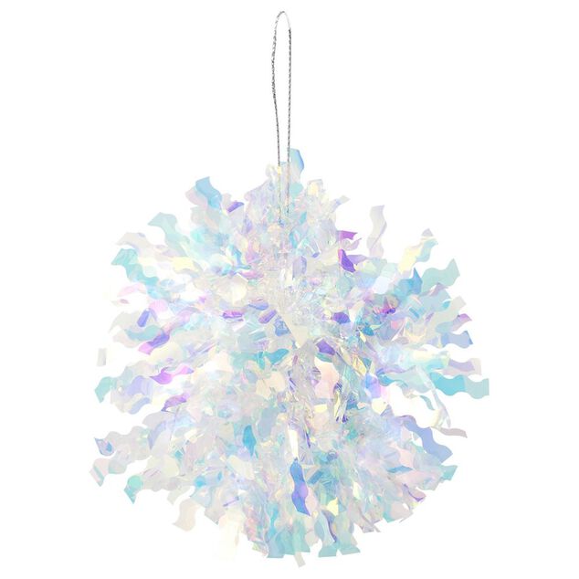Pompon iridescent à suspendre Ø8cm