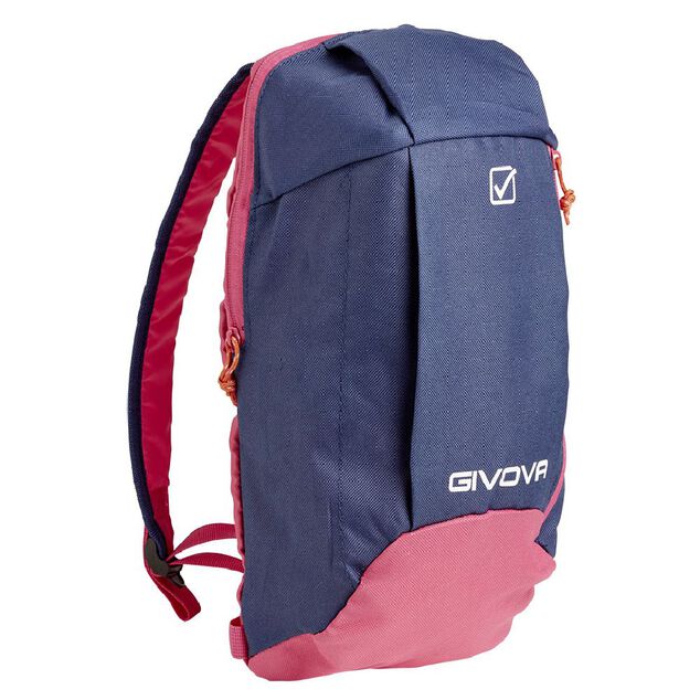 Sac &agrave; dos sport r&eacute;glable bleu et rose 24x14xH41cm