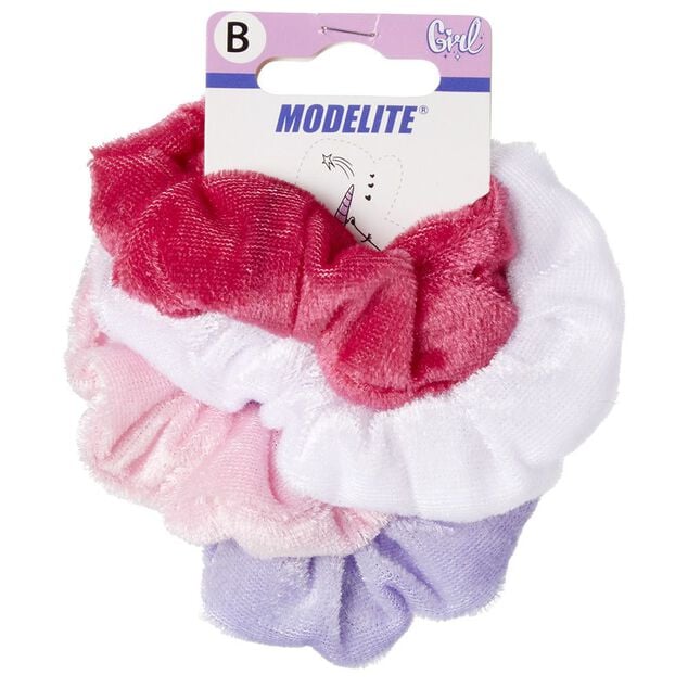 Chouchou en velours coloris assortis x4
