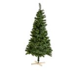 Sapin de No&euml;l artificiel pied en bois H180 cm 474 branches vert