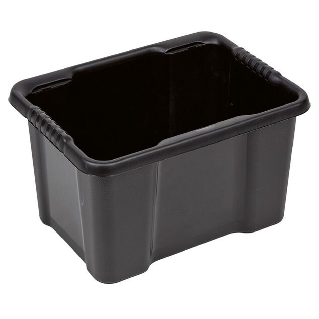 Bac plastique recycl&eacute; noir 16L