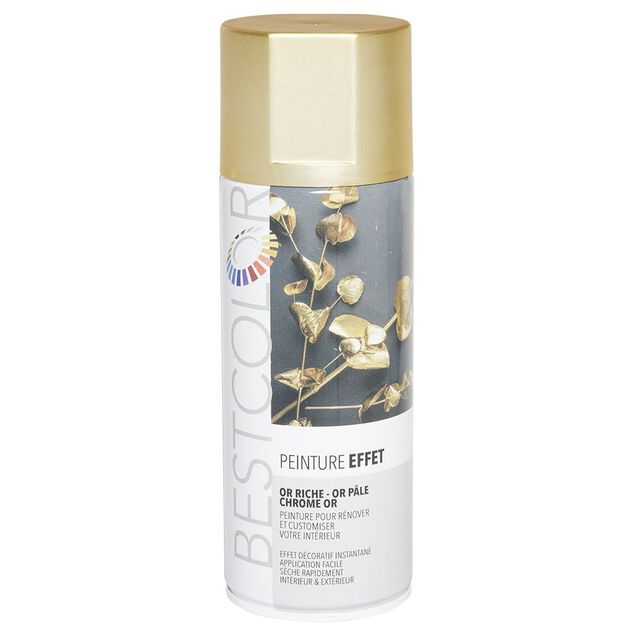 Peinture a&eacute;rosol Dor&eacute; p&acirc;le 400 ml