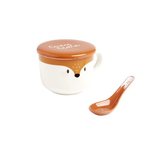 Bol jumbo 62cl avec cuillère et couvercle renard