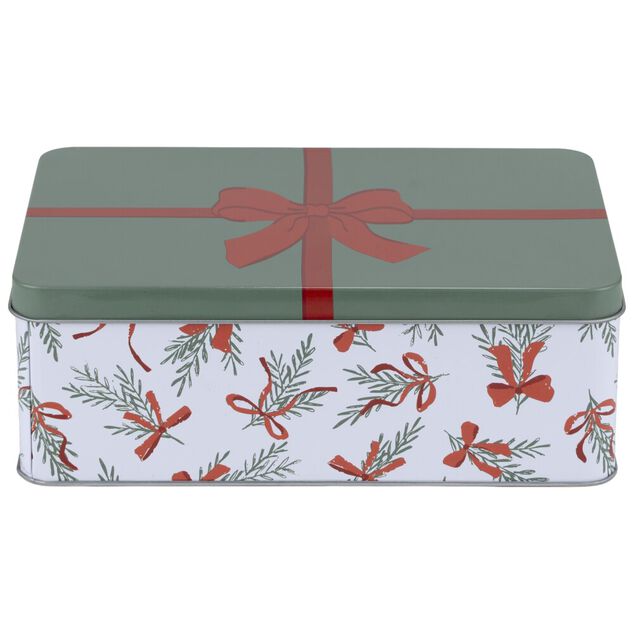 Bo&icirc;te de conservation rectangulaire X3 m&eacute;tal motif No&euml;l