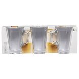 Tasse &agrave; caf&eacute; en verre transparent x3