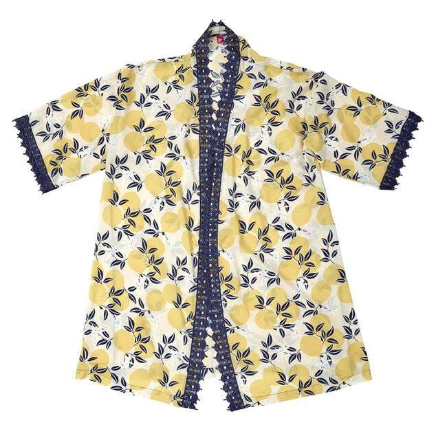 Kimono de plage imprim&eacute; estival - Taille unique