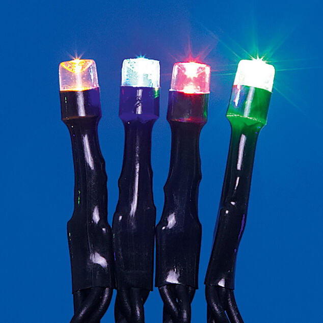 Guirlande électrique Solaire 50 Led Multicolore clignotant 4,9 m