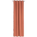 Rideau occultant terracotta &agrave; oeillets pour petite fen&ecirc;tre 140x180cm