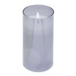 Bougie &agrave; LED argent&eacute; &Oslash;7,5xH10cm x3