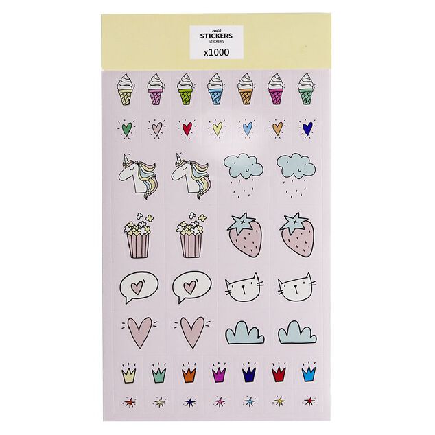 Sticker enfant 6 feuilles 1000 pi&egrave;ces