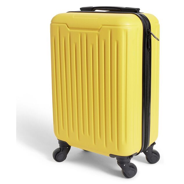 Valise cabine rigide trolley 4 roues 26L jaune
