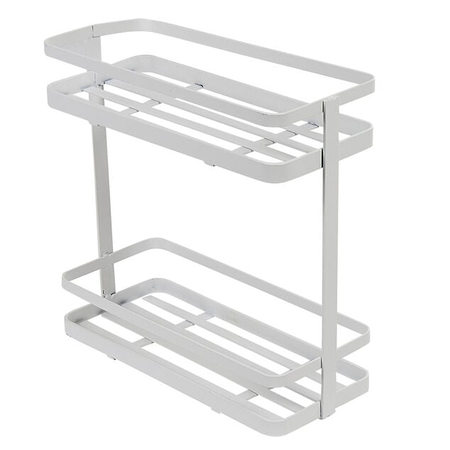 &Eacute;tag&egrave;re de cuisine design filaire m&eacute;tal blanc &agrave; poser