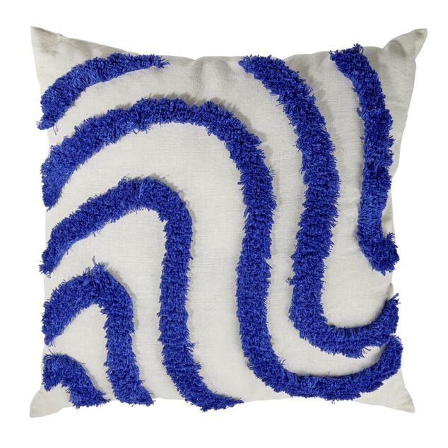 Coussin carr&eacute; tuft&eacute; relief color&eacute; 45x45cm (4 mod&egrave;les)