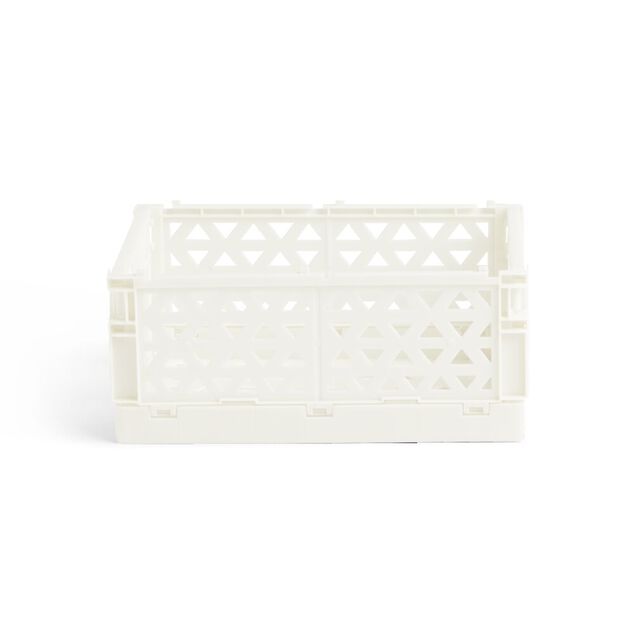 Caisse pliable polypropylène 17x12x7.5cm gris pastel