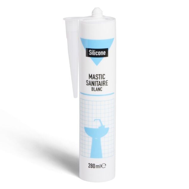 Mastic pour sanitaire silicone blanc 280ml