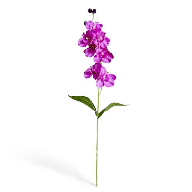 Fleur artificielle tige orchid&eacute;e rose 7 t&ecirc;tes H62cm