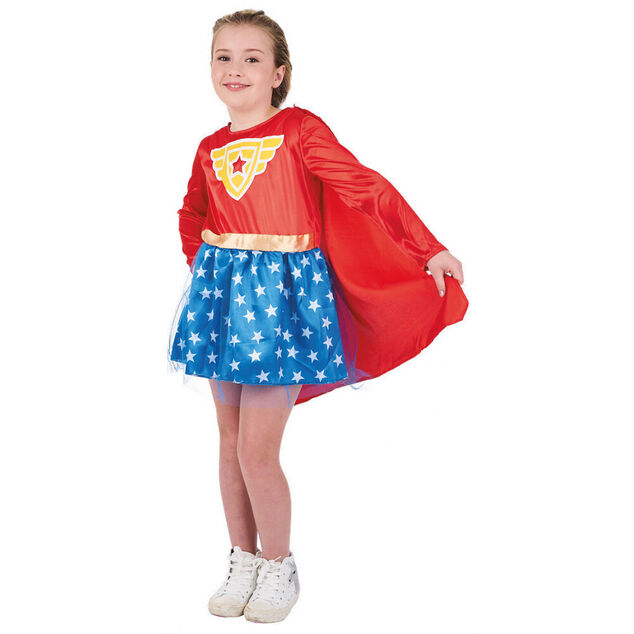 D&eacute;guisement Super h&eacute;ros robe et cape 7/10 ans