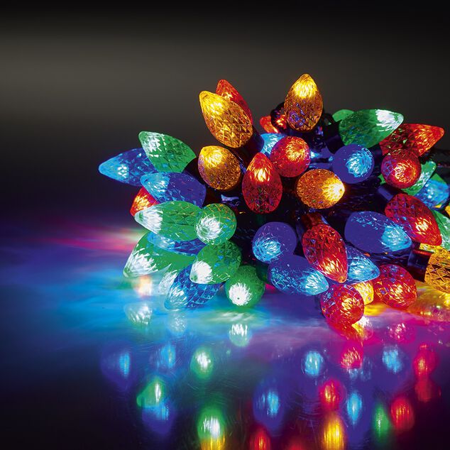 Guirlande électrique 100 Led forme Fraise Multicolore 9,9 m