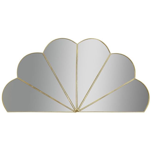 Miroir demi-fleur m&eacute;tal dor&eacute;