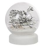 Boule &agrave; neige sable design mer avec coquillage LED blanc