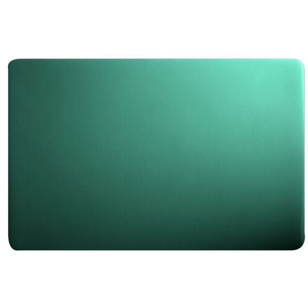 Set de table rectangulaire plastique vert fonc&eacute; uni
