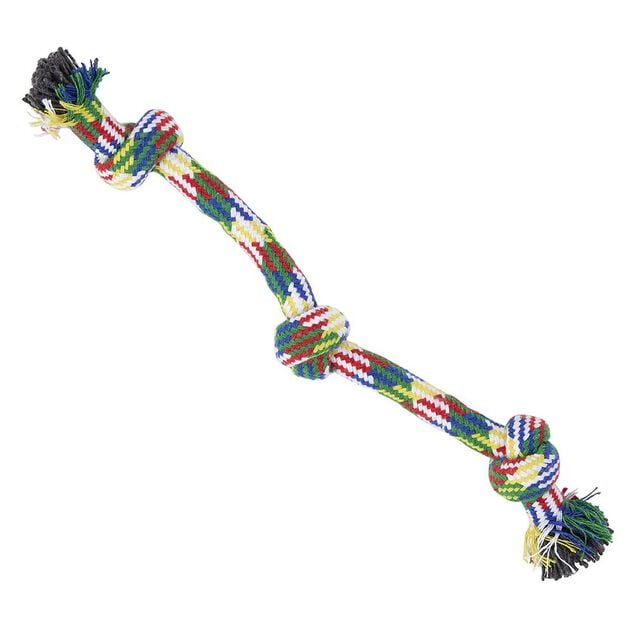 Jouet pour chien Corde &agrave; 3 noeuds L.30 cm