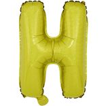 Ballon forme lettre H aluminium (2 modèles doré ou argenté)