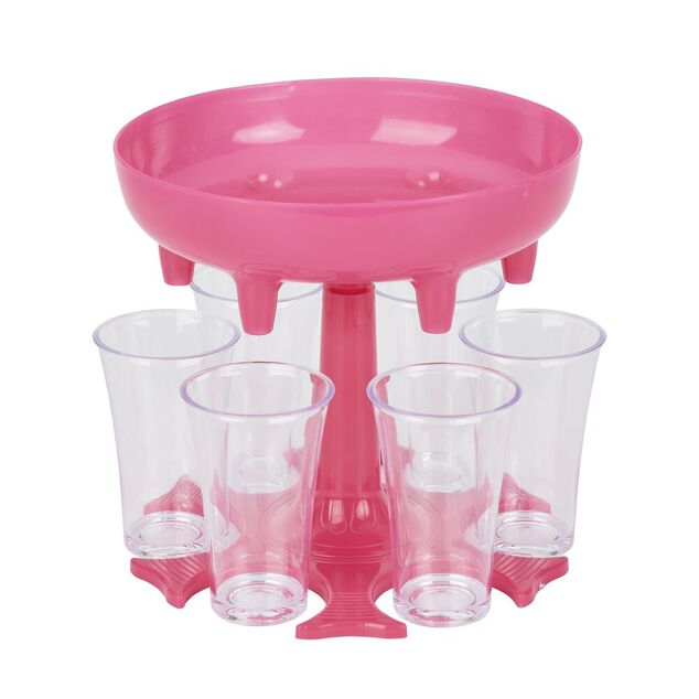Distributeur &agrave; shooter avec 6 verres