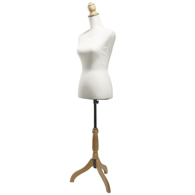 Buste femme en mousse sur pied en bois 37x23xH168cm