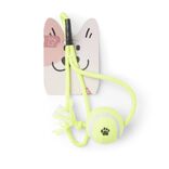 Jouet pour chien corde avec balle de tennis L.66cm
