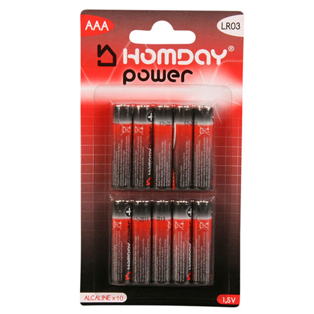 Pile Alcaline Homday Power LR03 type AAA x10