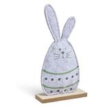 Lapin de P&acirc;ques d&eacute;co &agrave; poser bois et polyester H28cm