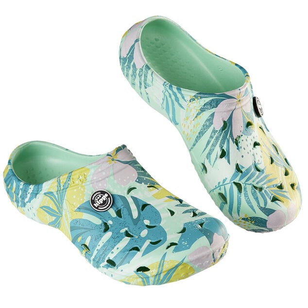 Sabot Hipps enfant &eacute;t&eacute; vert et blanc 28/29