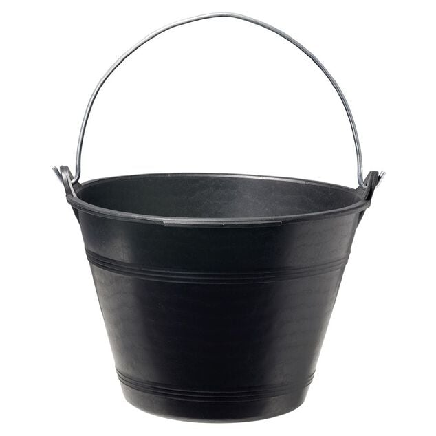 Seau plastique noir 12L &Oslash;35xH23cm