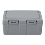 Lunch box &agrave; 2 compartiments - Bo&icirc;te alimentaire en plastique gris 1L
