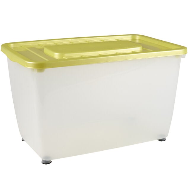 Box de rangement plastique &agrave; roulettes 46L (plusieurs mod&egrave;les)