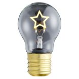 Ampoule USB rechargeable filament LED &eacute;toile jaune &Oslash;7xH12cm