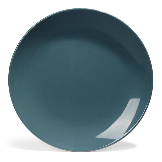 Assiette plate Madrid fa&iuml;ence bleue &Oslash;27cm