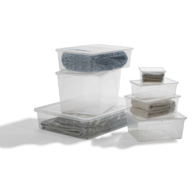 Bo&icirc;te de rangement transparente 18 L
