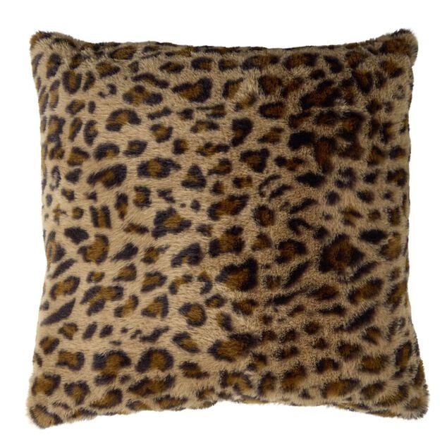 Coussin carr&eacute; motif l&eacute;opard 45x45cm
