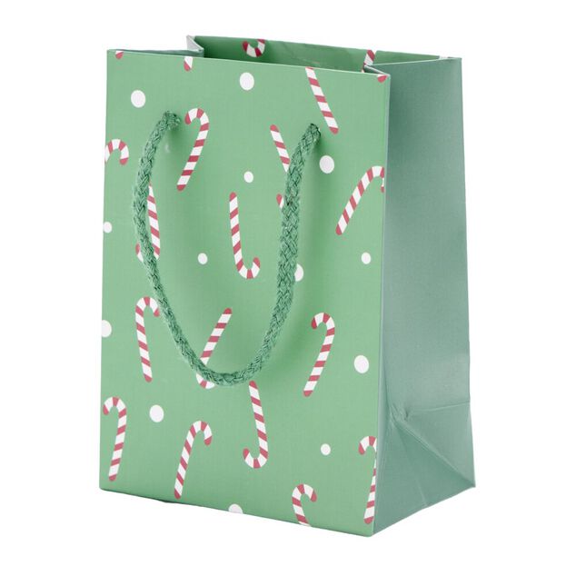 Sac cadeau de No&euml;l Candy petit mod&egrave;le H14,5cm (2 mod&egrave;les)