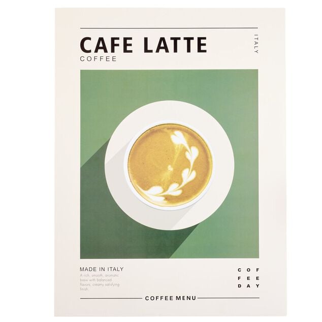 Affiche d&eacute;co x3 papier petit-d&eacute;jeuner 30x40cm (3 mod&egrave;les)