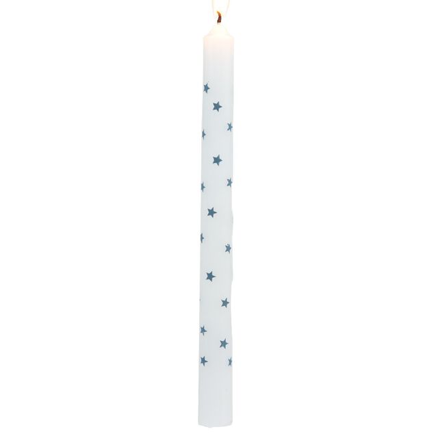 Bougie chandelle &eacute;toil&eacute;e x4 - 3 coloris