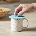 Couvre verre en silicone noir Ø11cm