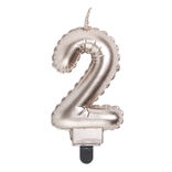 Bougie anniversaire chiffre 2 rose gold