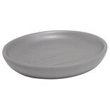 Porte-savon rond c&eacute;ramique gris &Oslash;10xH2cm