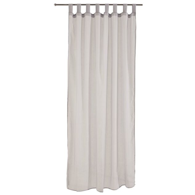 Voilage &agrave; oeillets gris clair 140x240cm